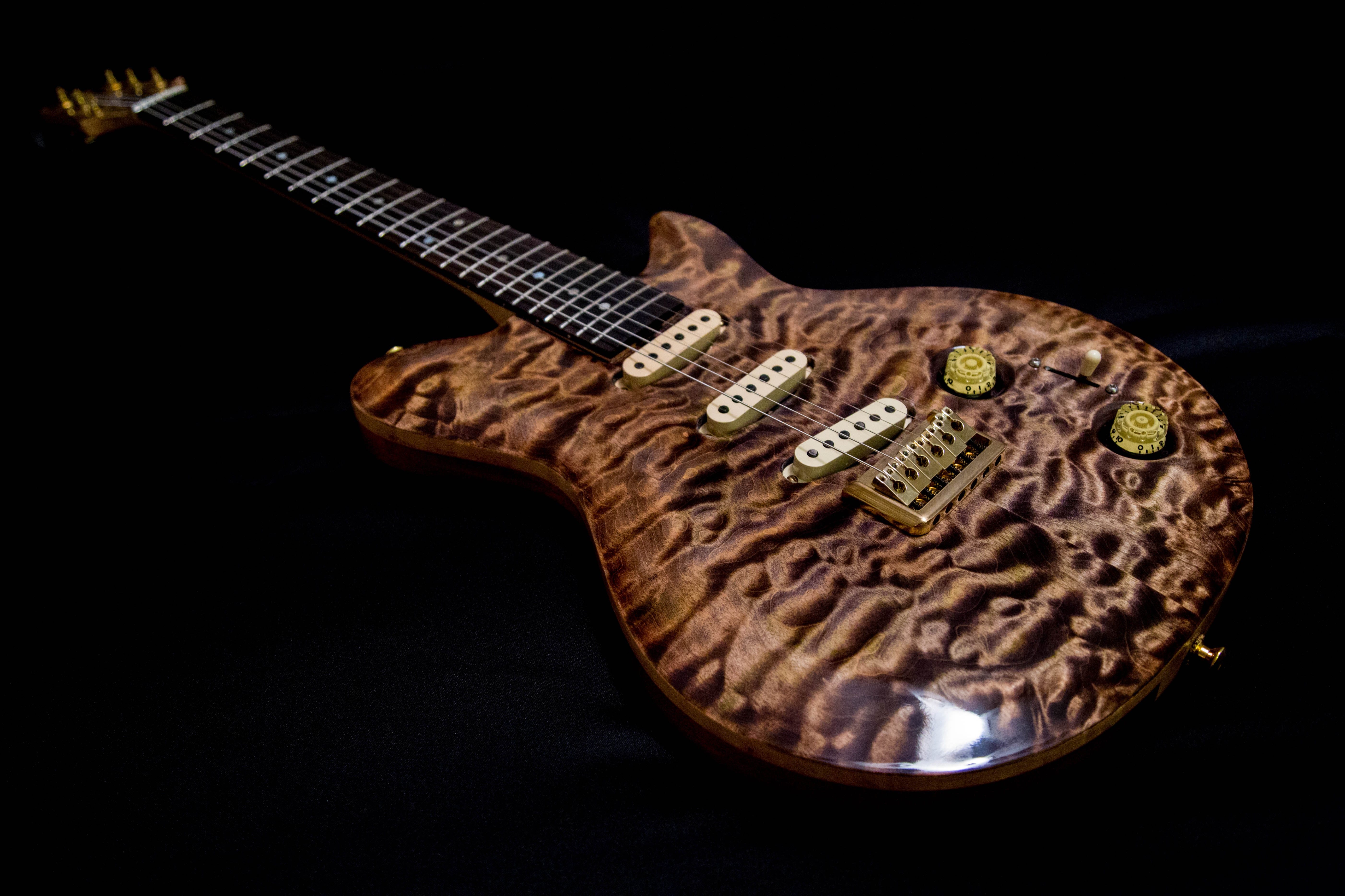 RevelationEG2. Quilt/Mahogany. Singlecoils.