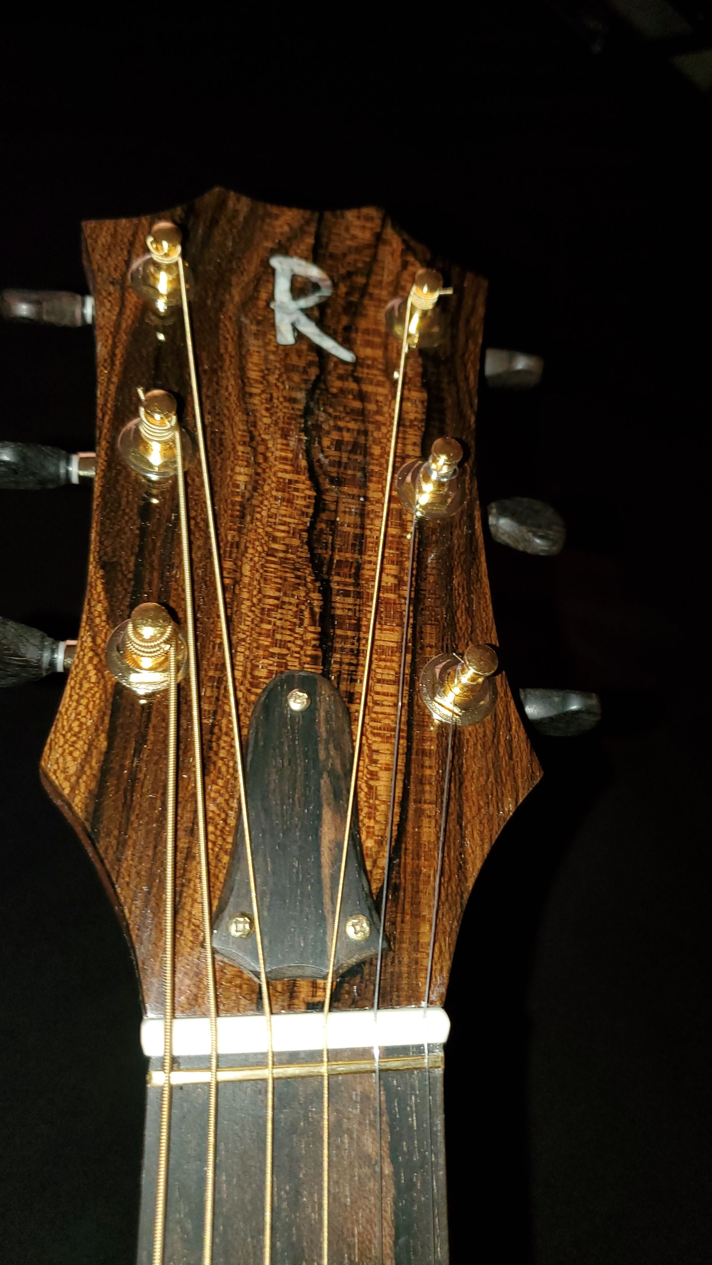 Dual action truss rod, abolone inlay